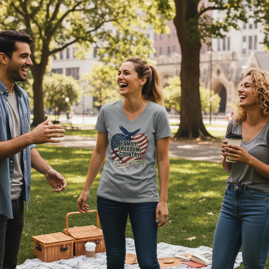 Family Freedom Country Patriot T-Shirt Salvation Clothing and Accessories Apparel