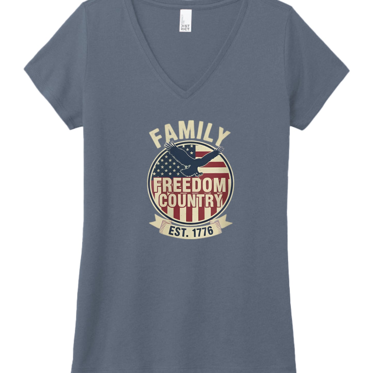Family Freedom Country Patriot T-Shirt Navy Frost Salvation Clothing and Accessories Apparel