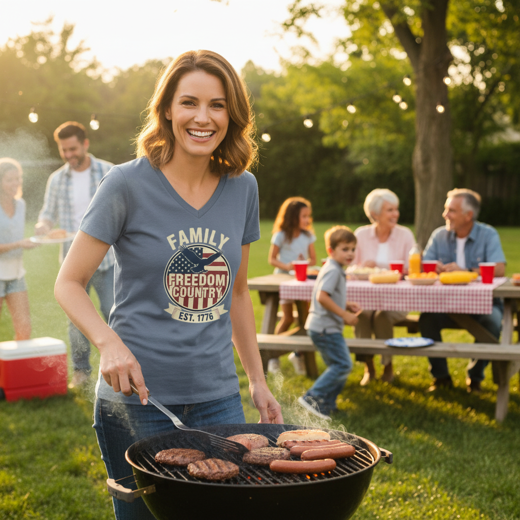 Family Freedom Country Patriot T-Shirt Salvation Clothing and Accessories Apparel