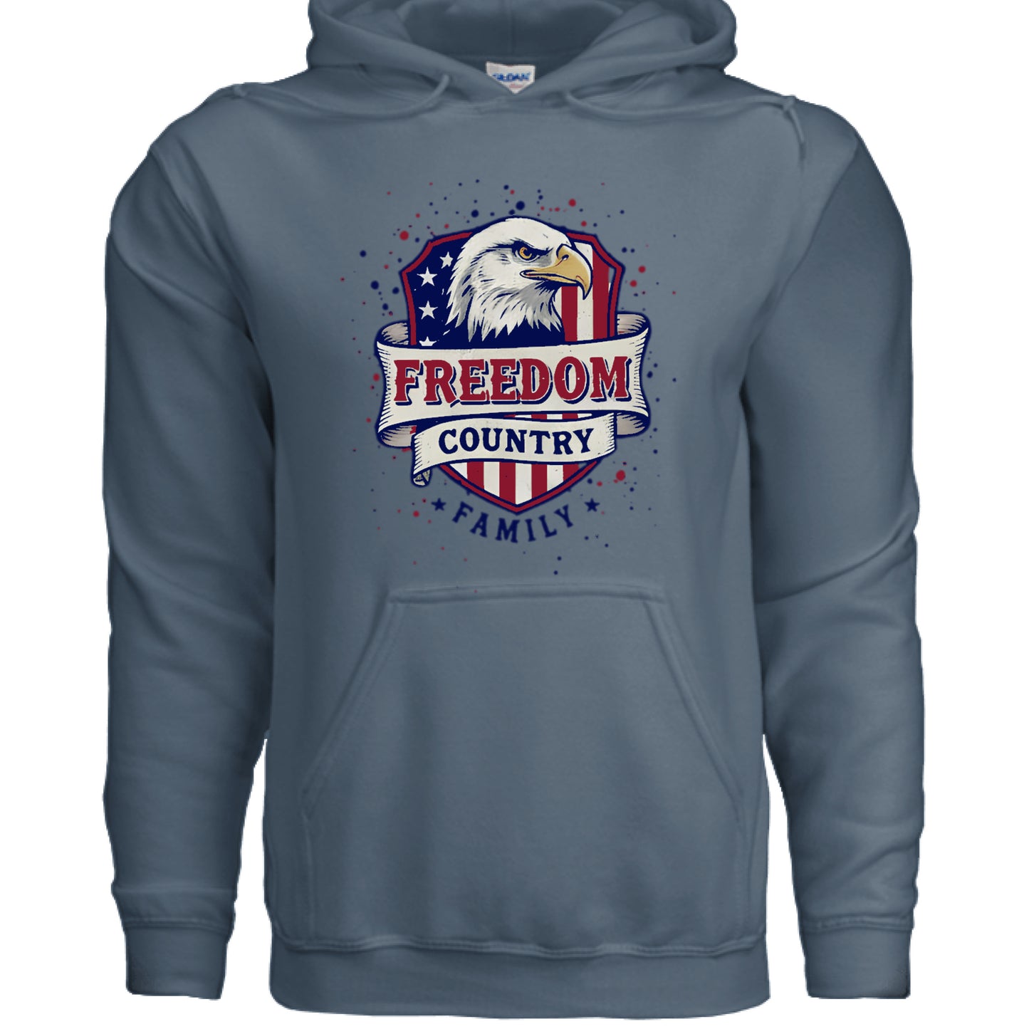 Freedom Country Family Patriot Hoodie INDIGO BLUE Salvation Clothing and Accessories Apparel