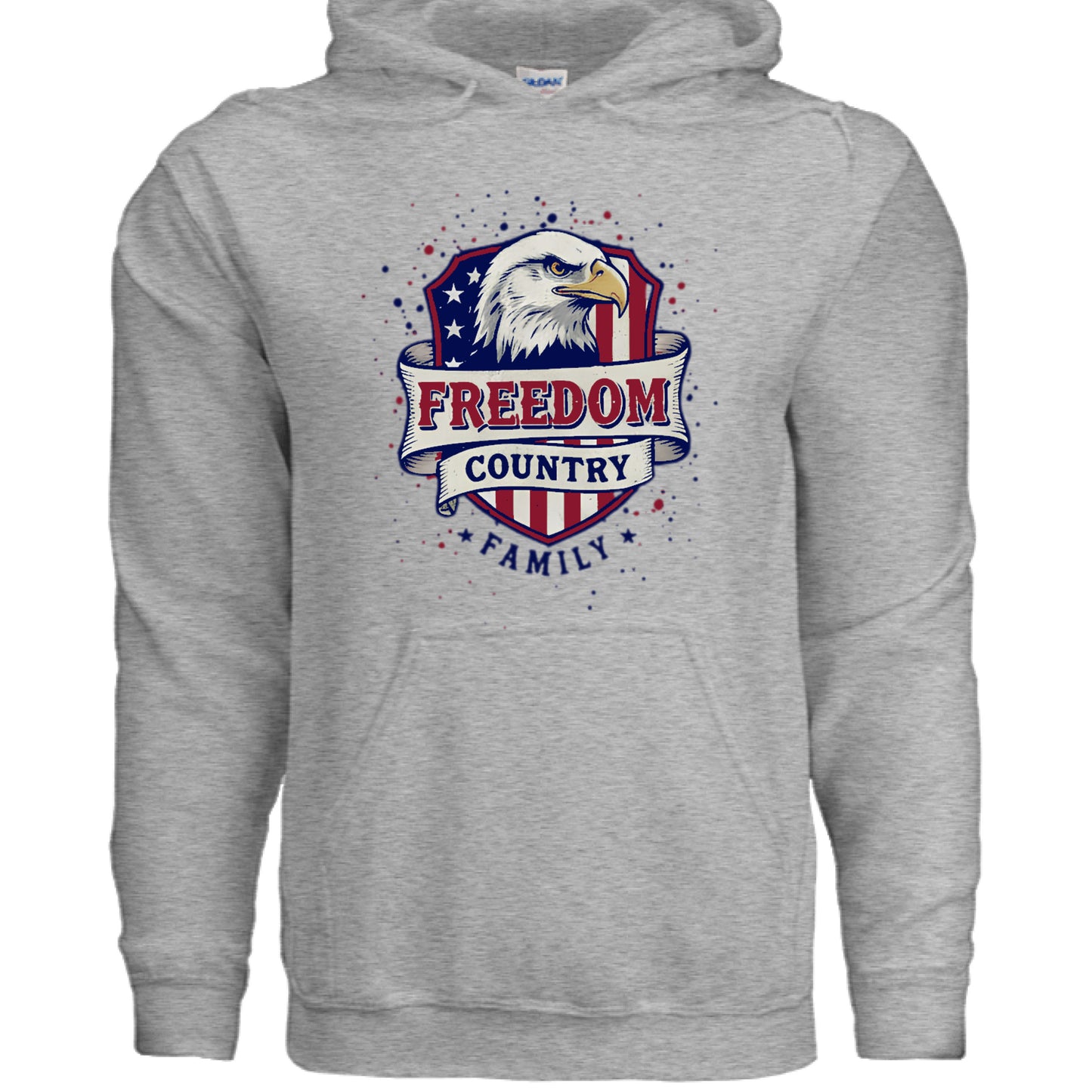 Freedom Country Family Patriot Hoodie SPORT GREY Salvation Clothing and Accessories Apparel