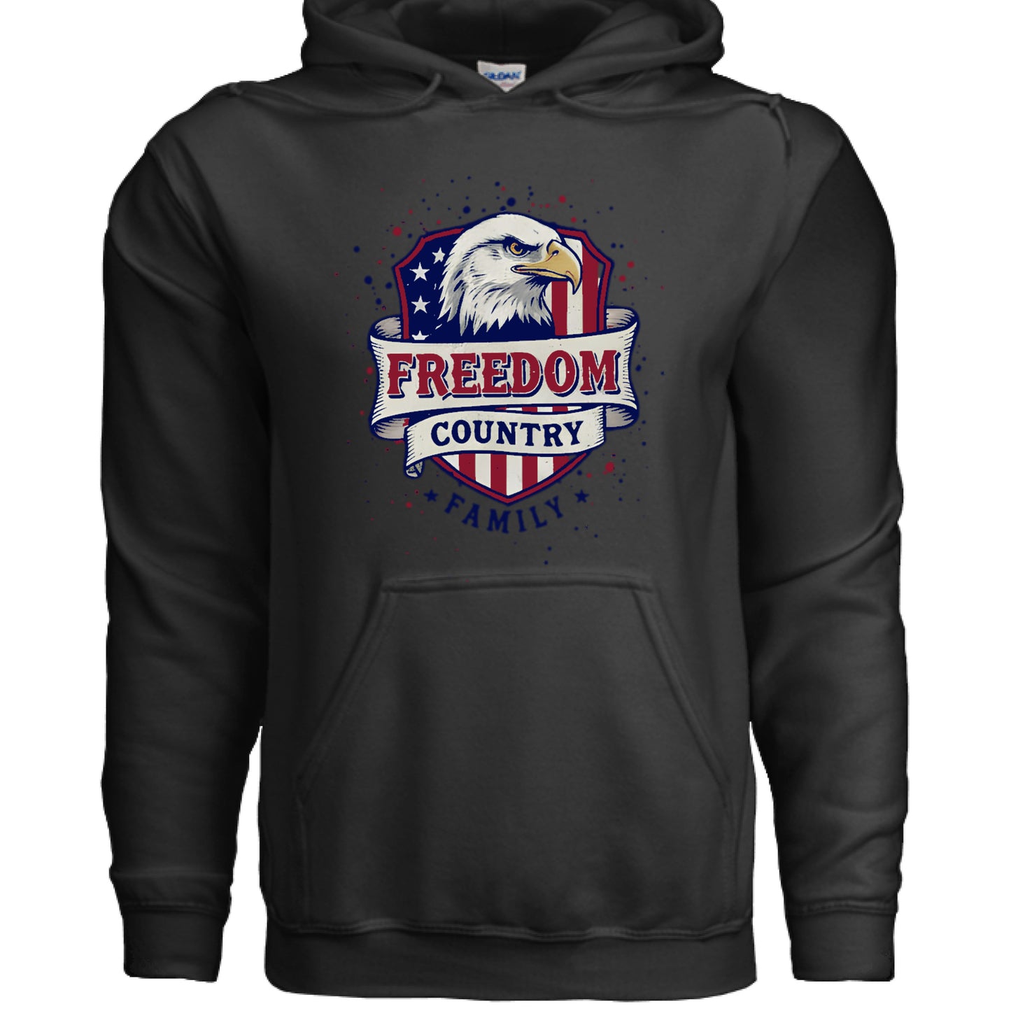 Freedom Country Family Patriot Hoodie BLACK Salvation Clothing and Accessories Apparel