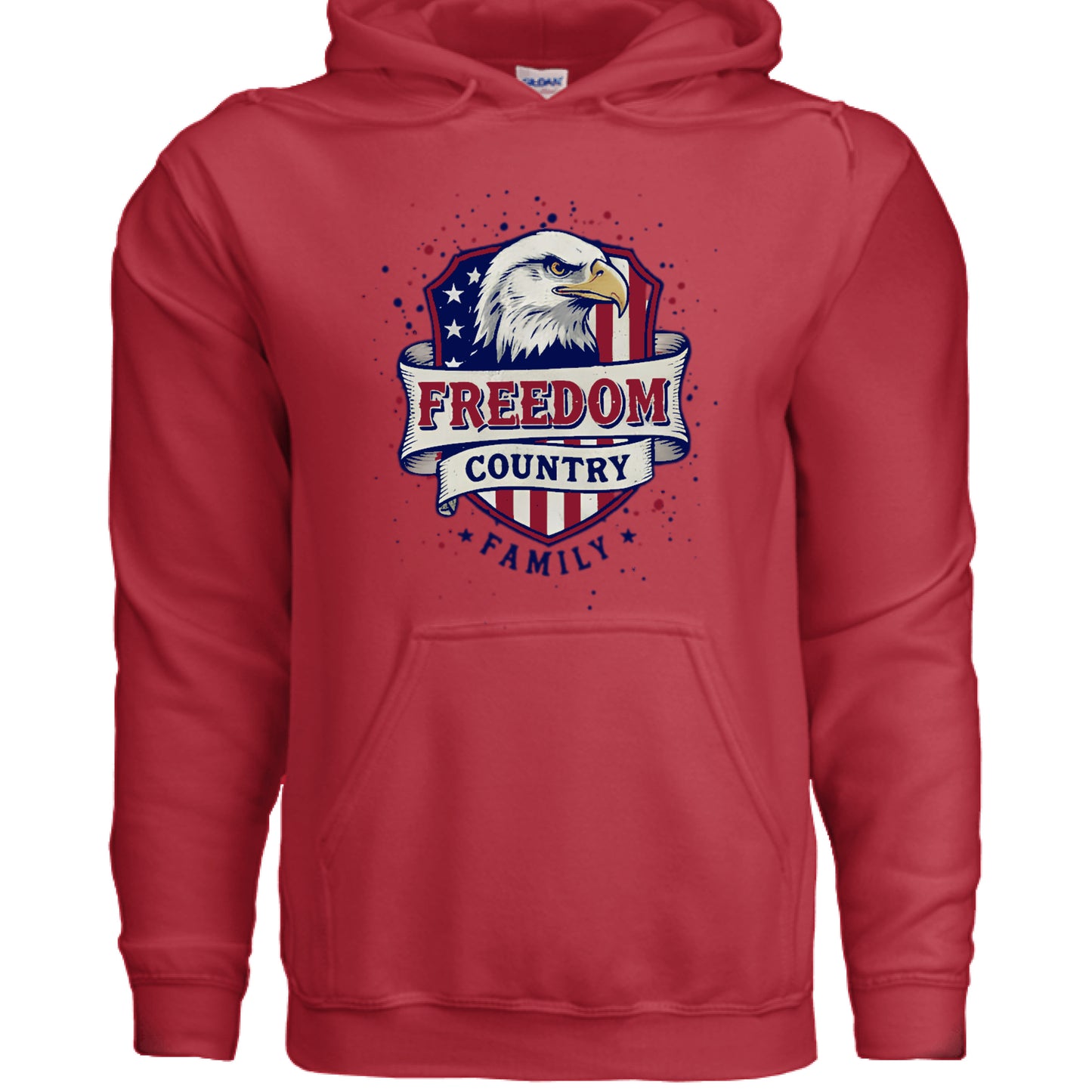 Freedom Country Family Patriot Hoodie RED Salvation Clothing and Accessories Apparel