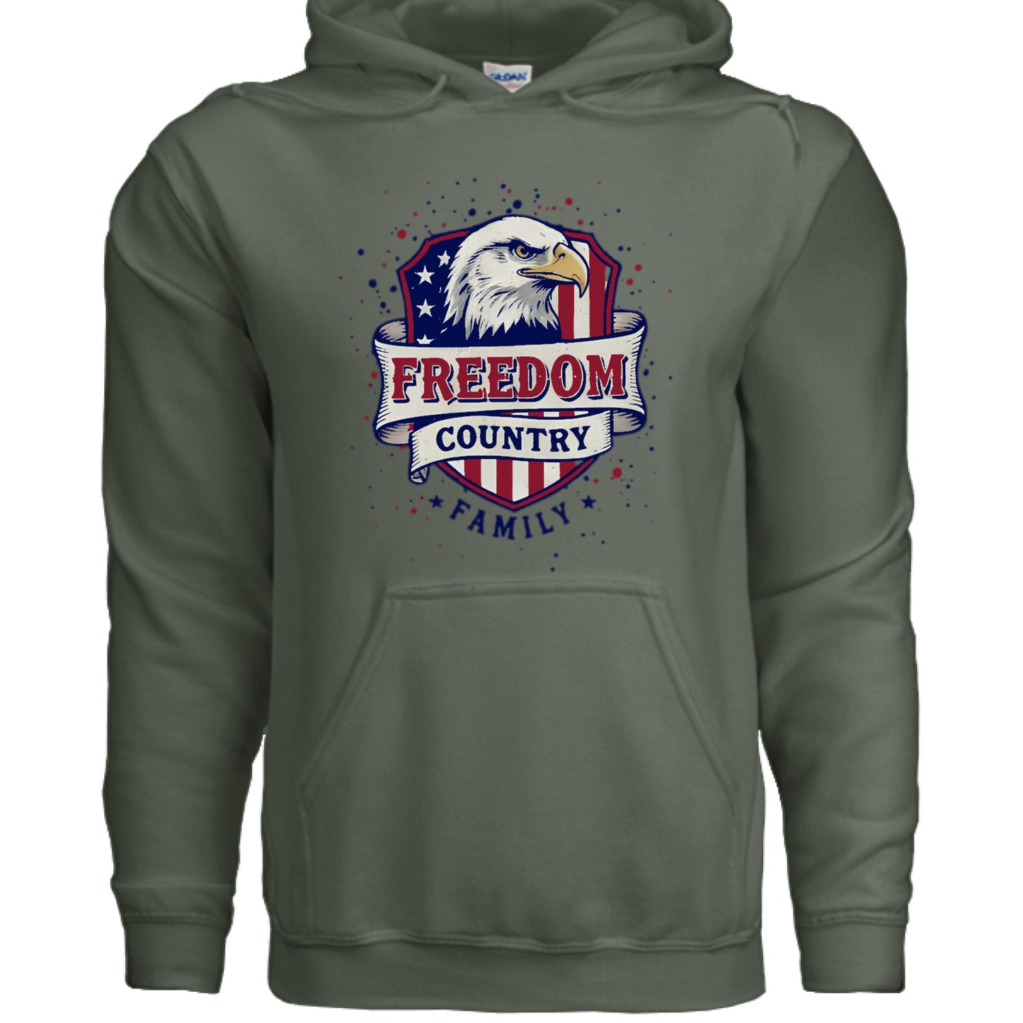 Freedom Country Family Patriot Hoodie MILITARY GREEN Salvation Clothing and Accessories Apparel