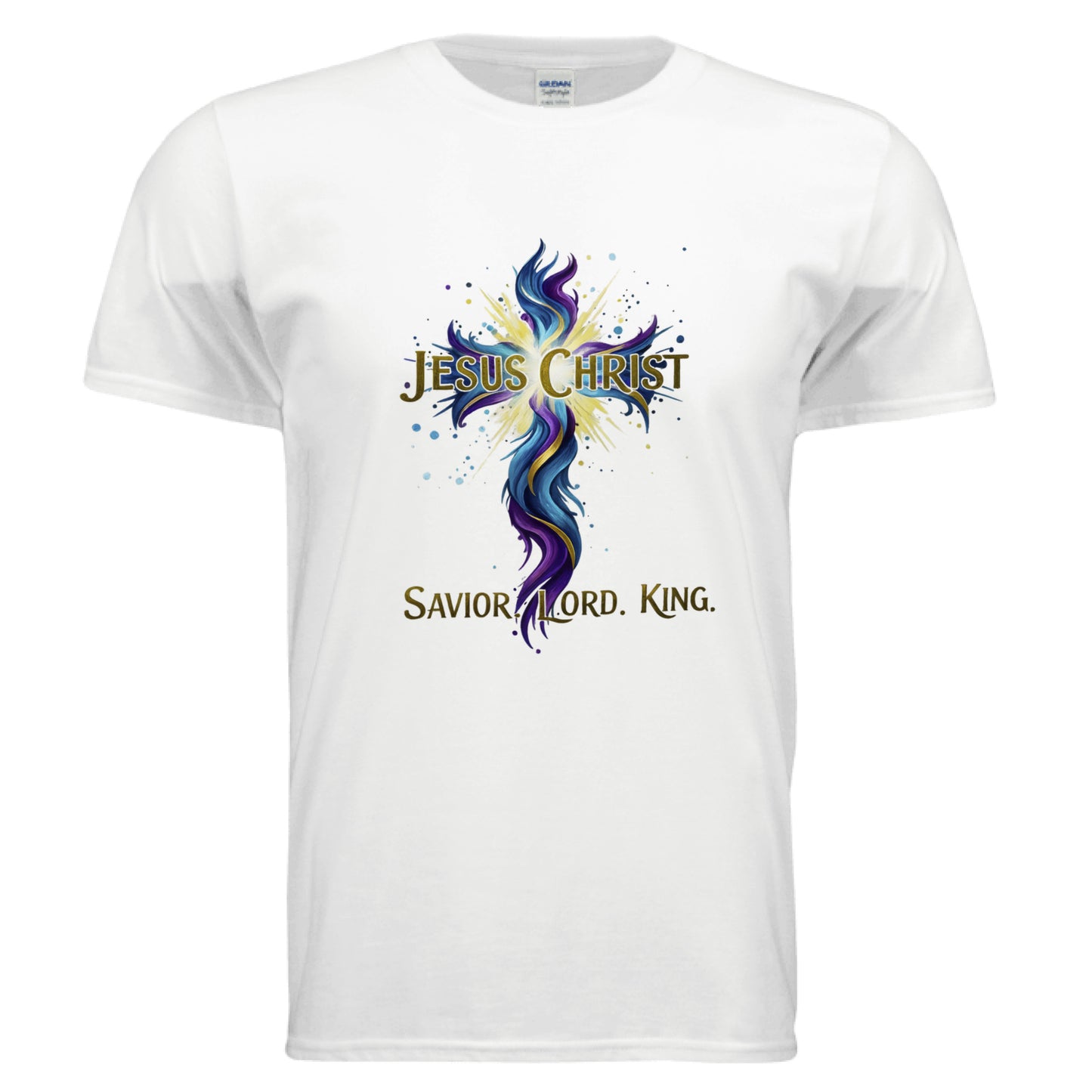 Jesus Christ Savior Lord King Faith T-Shirt WHITE Salvation Clothing and Accessories Apparel