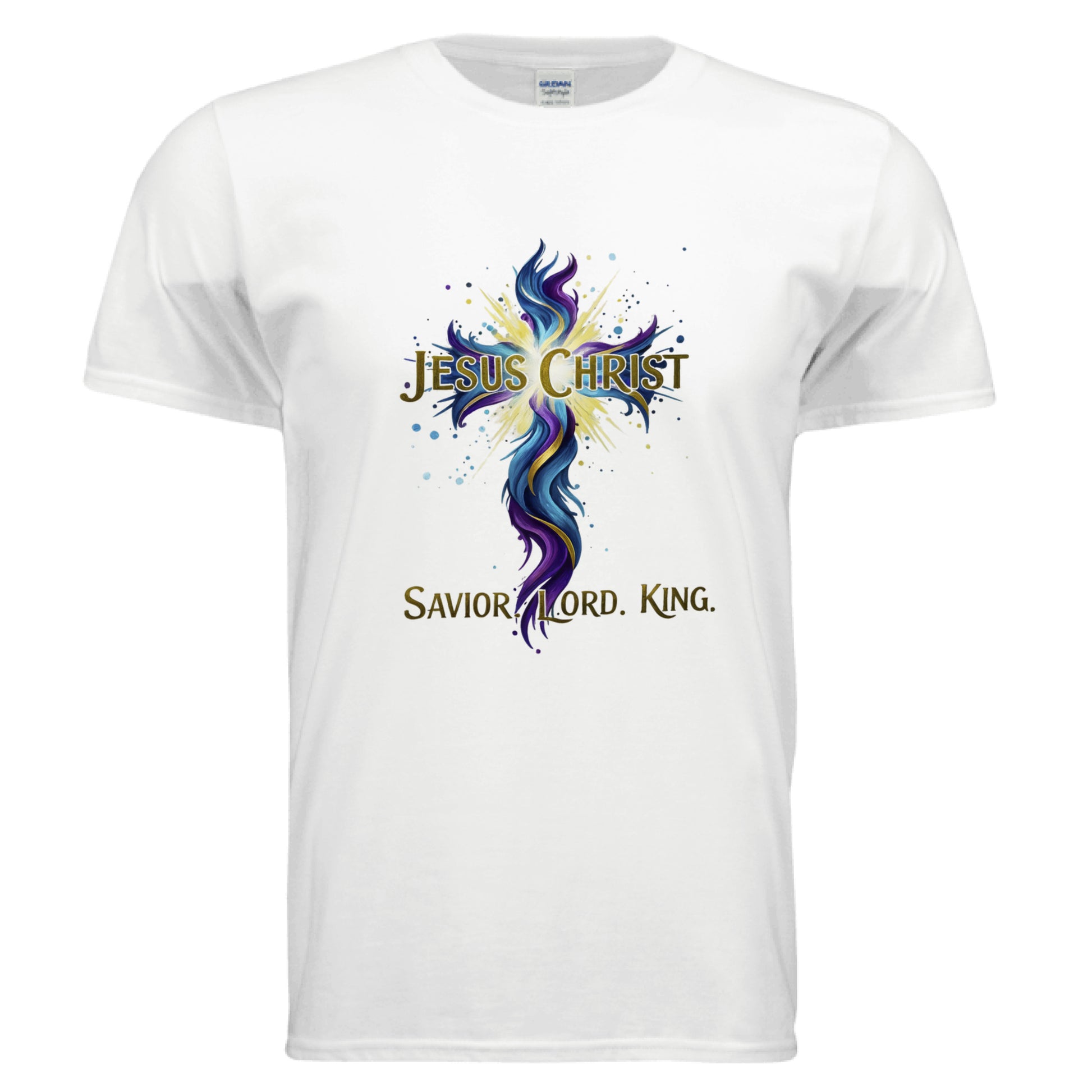 Jesus Christ Savior Lord King Faith T-Shirt WHITE Salvation Clothing and Accessories Apparel