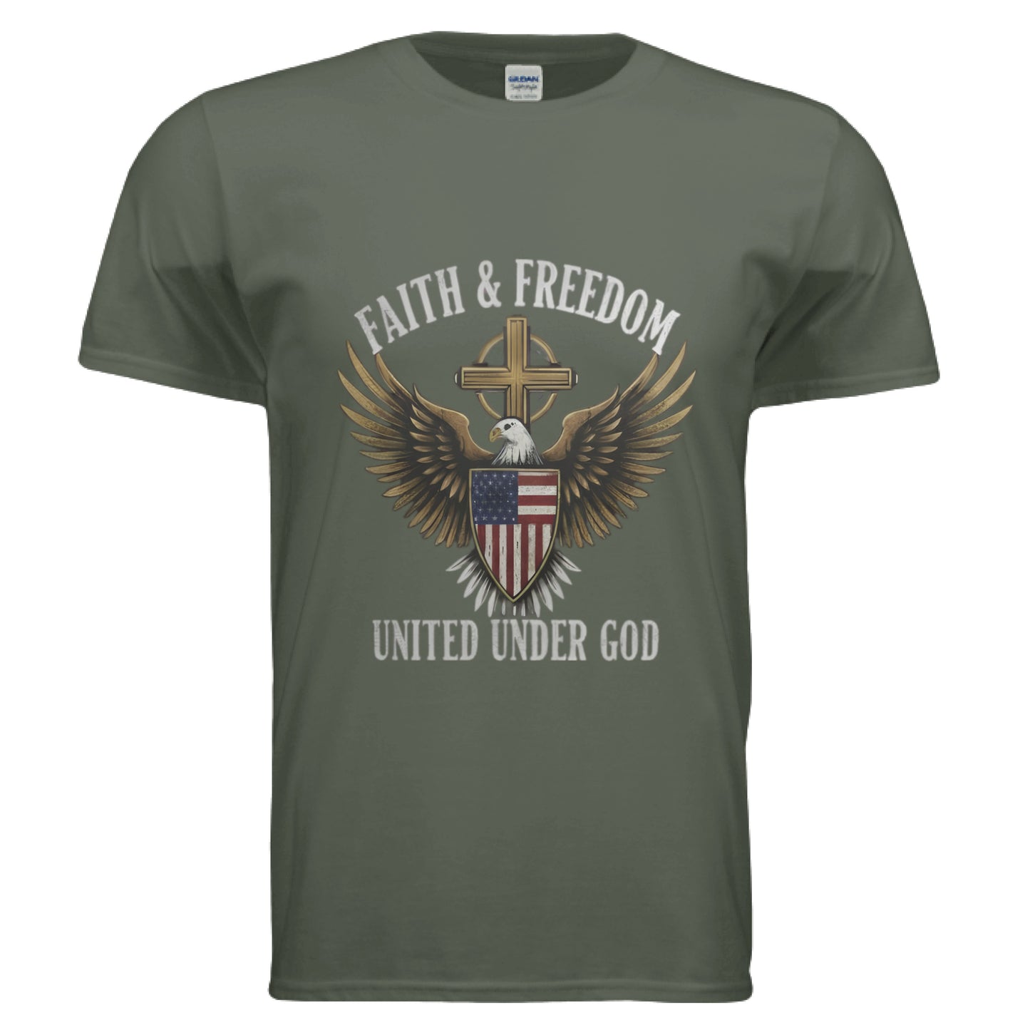Faith & Freedom United under God Faith T-Shirt Salvation Clothing and Accessories Apparel