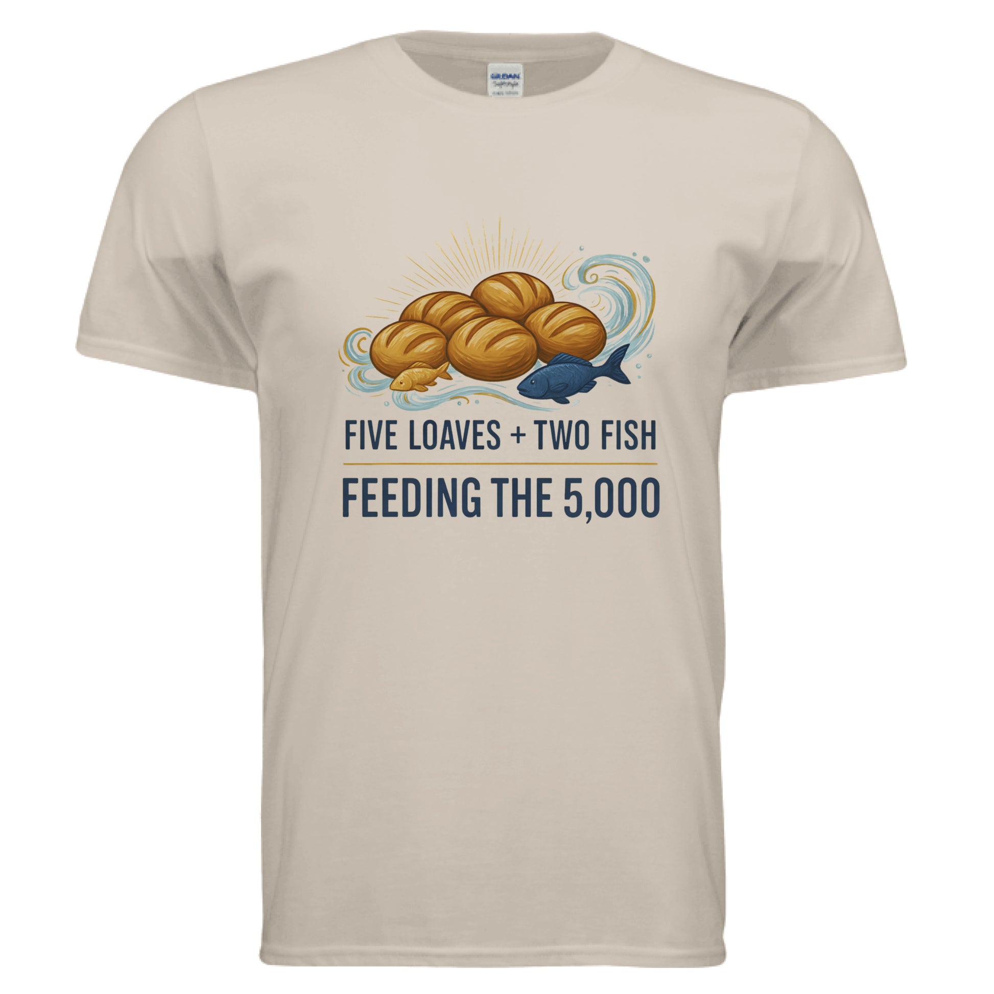 Five Loaves Two Fish Feeding the 5000 Faith T-Shirt Salvation Clothing and Accessories Apparel