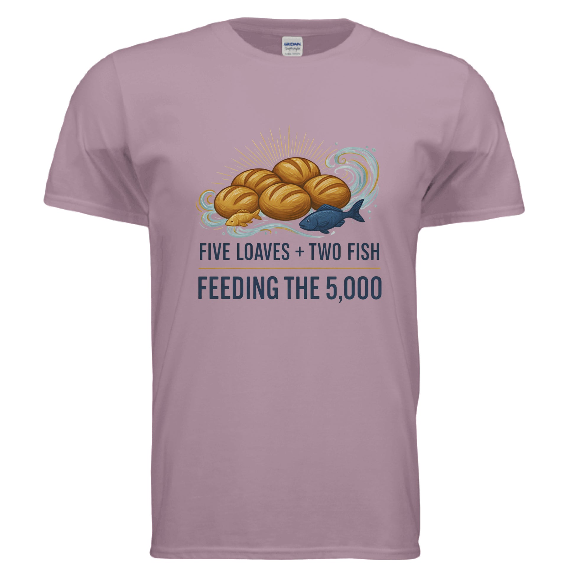 Five Loaves Two Fish Feeding the 5000 Faith T-Shirt Salvation Clothing and Accessories Apparel