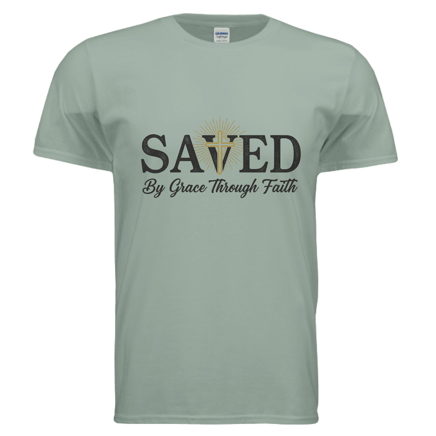 Saved By Grace Through Faith T-Shirt Sage Salvation Clothing and Accessories Apparel