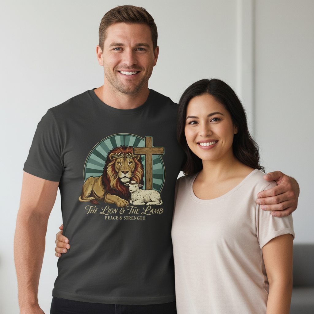 The Lion & The Lamb Faith T-Shirt Salvation Clothing and Accessories Apparel
