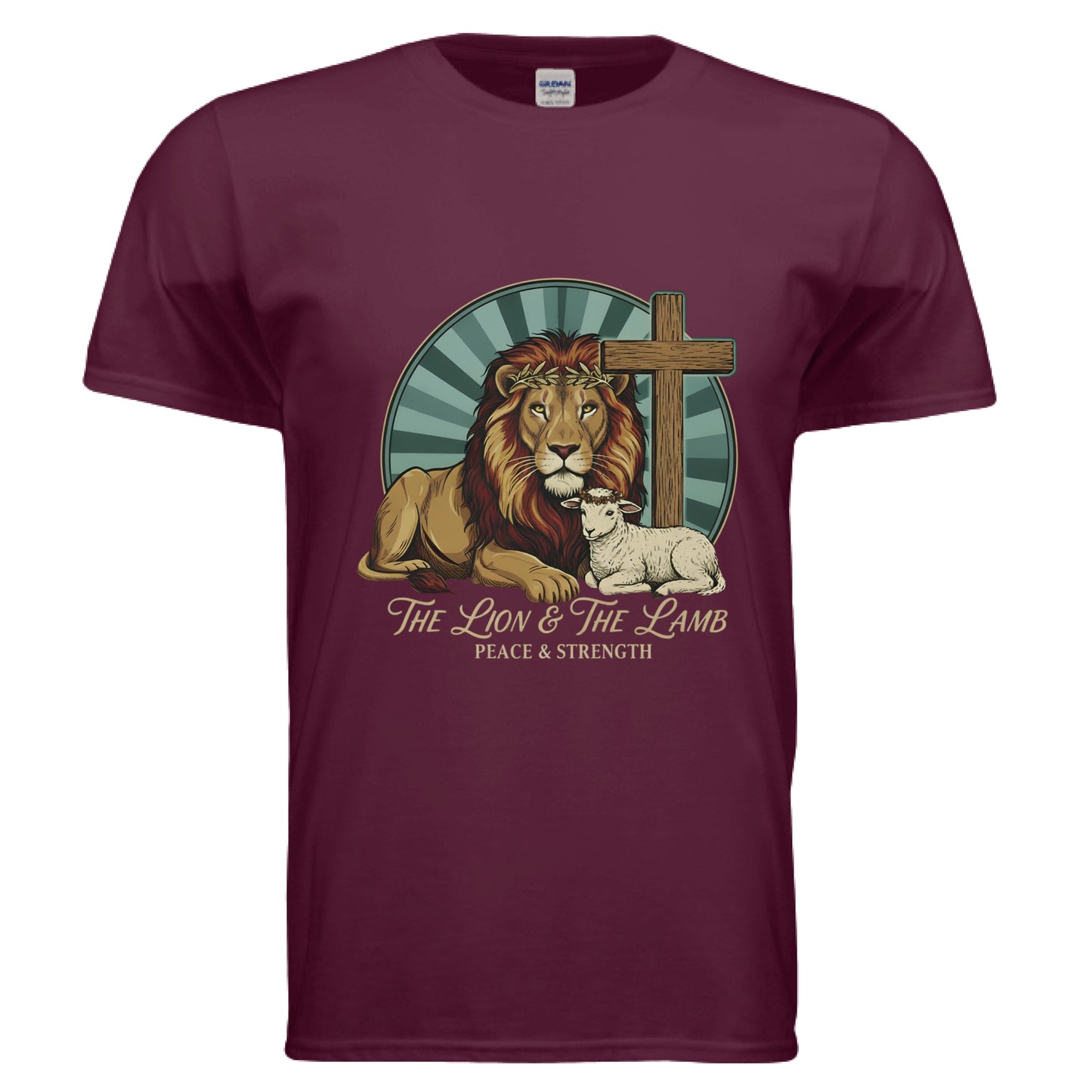 The Lion & The Lamb Faith T-Shirt MAROON Salvation Clothing and Accessories Apparel