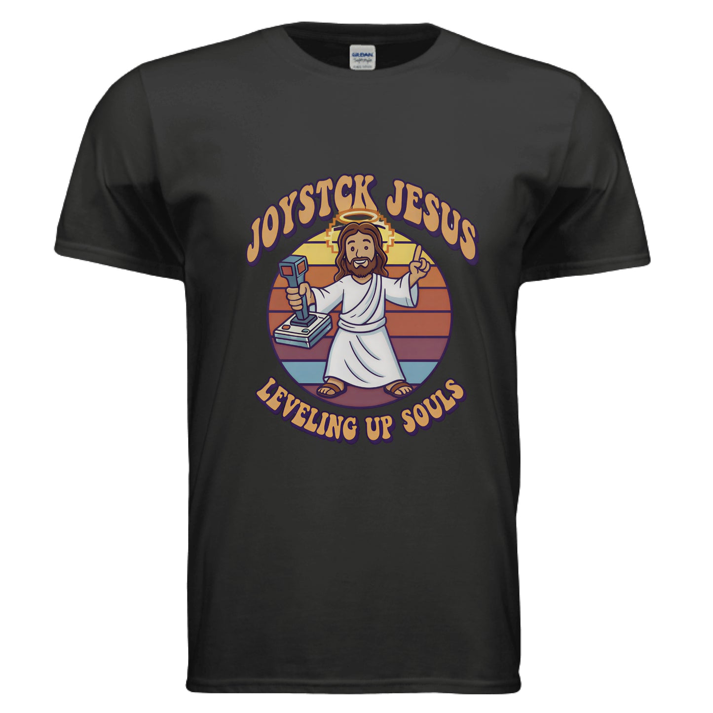 Joystick Jesus Leveling Up Souls Faith T-Shirt BLACK Salvation Clothing and Accessories Apparel