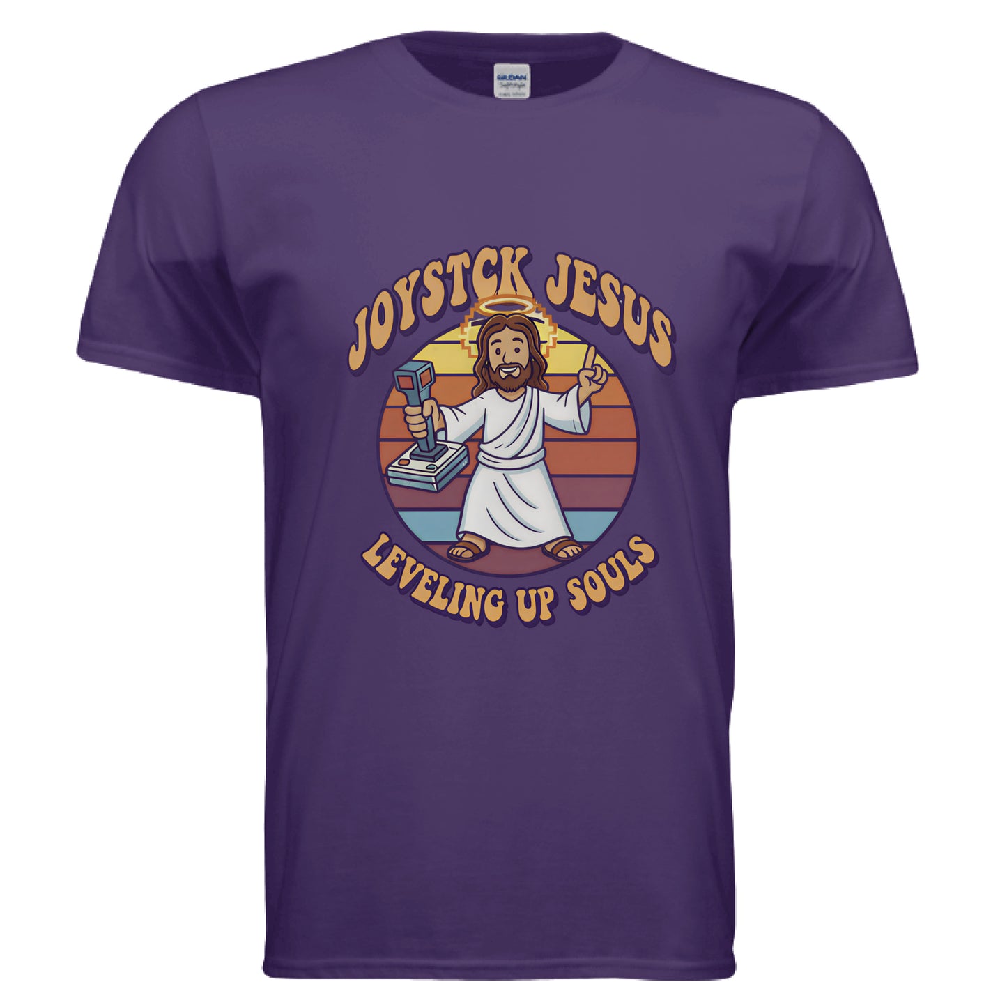 Joystick Jesus Leveling Up Souls Faith T-Shirt PURPLE Salvation Clothing and Accessories Apparel