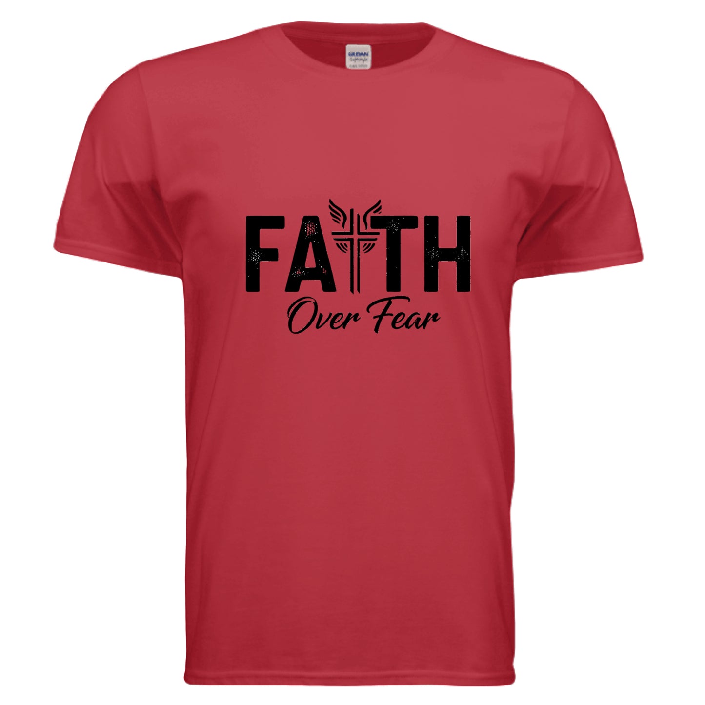 Faith Over Fear Faith T-Shirt RED Salvation Clothing and Accessories Apparel